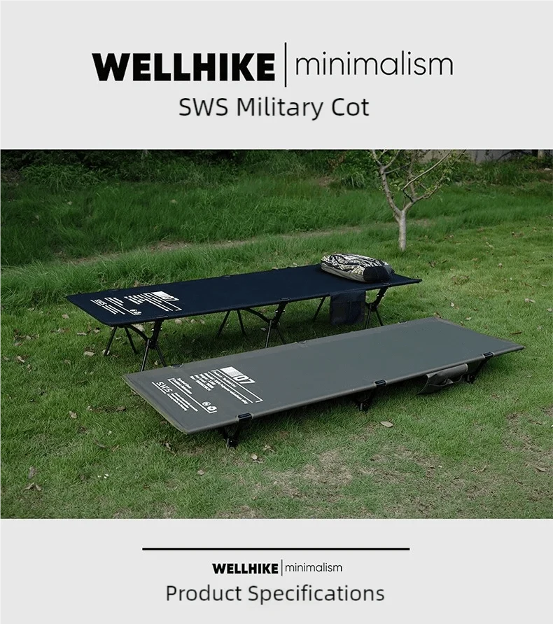 Lit de camp 2 en 1 avec tente simple-paroi "Wellhike Minimalism - Yunchi SWS"