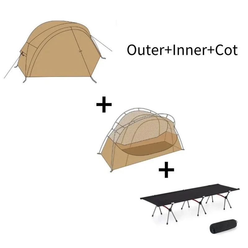 Tente de lit pour 1 personne avec moustiquaire et double-parois "Vidalido - Floating tent"