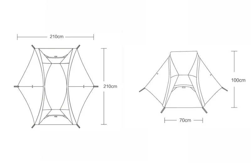 Tente de lit pour 1 personne avec moustiquaire et double-parois "Vidalido - Floating tent"