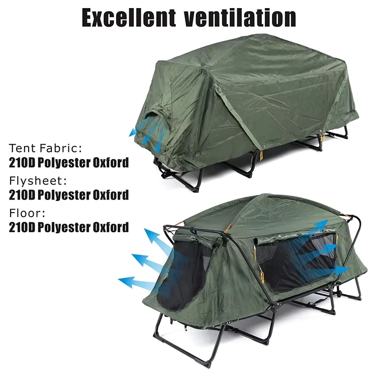 Lit de camp 4 en 1 avec tente automatique à double-parois pour 1 à 2 personnes "DUFFY - CT-071"