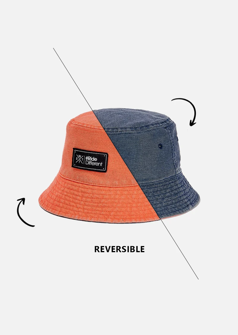 Bob réversible Wings - Corail et Bleu Marine
