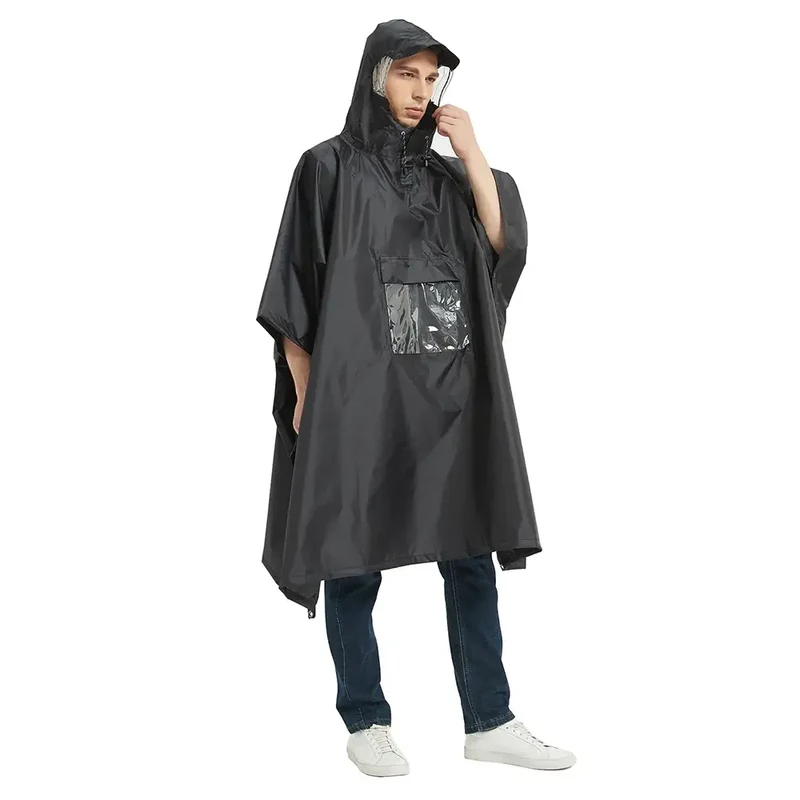 Poncho capuche pluie vélo