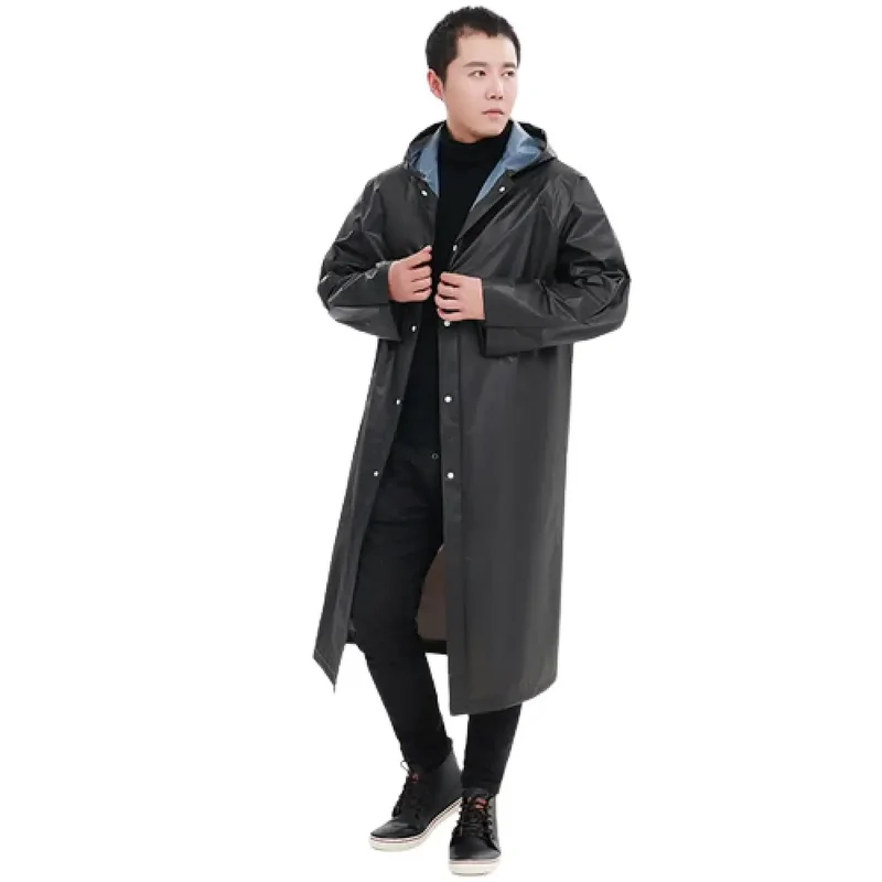 Capuche poncho de pluie noir