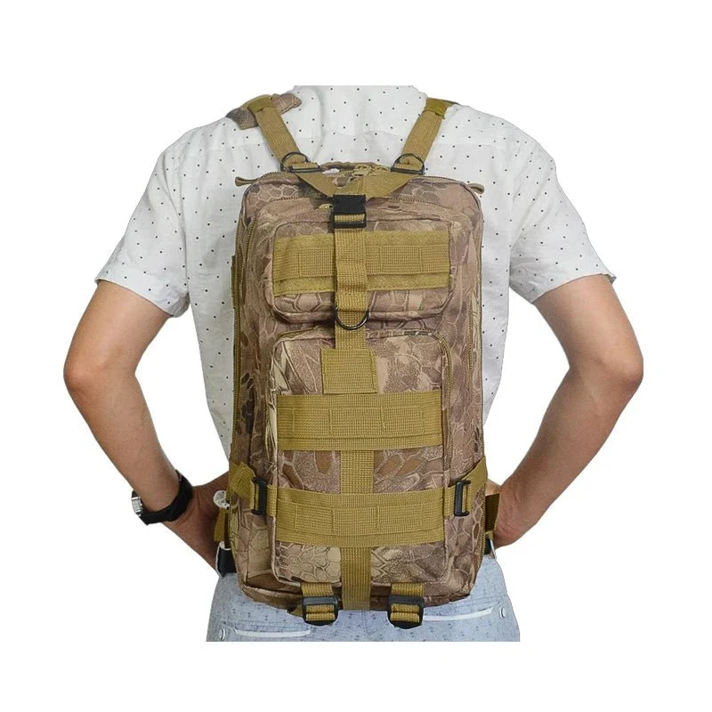 Sac à dos tactique d'expédition 20L-25L en nylon 1000D pour le bushcraft et la survie "Greencity - 3P Tactical"