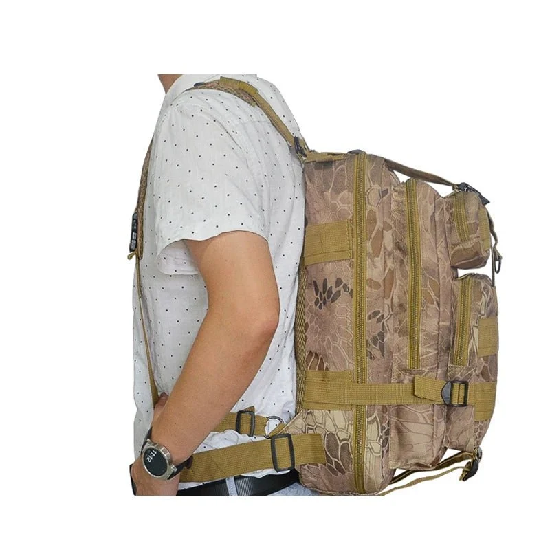 Sac à dos tactique d'expédition 20L-25L en nylon 1000D pour le bushcraft et la survie "Greencity - 3P Tactical"