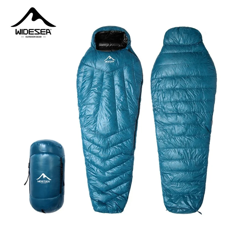 Sac de couchage ultralight en duvet de canard 800 FP & nylon imperméable RDS "Widesea - DS Series"