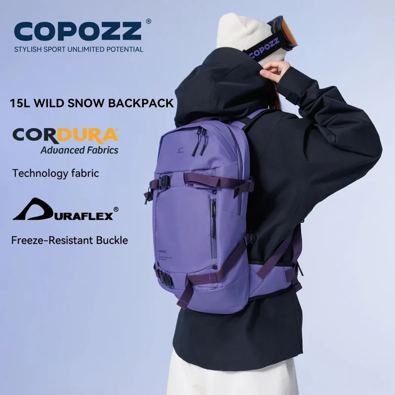 Sac à dos de ski multifonctionnel avec technologie Cordura & Snow Field Armor 15L "COPOZZ - HXB-250001"