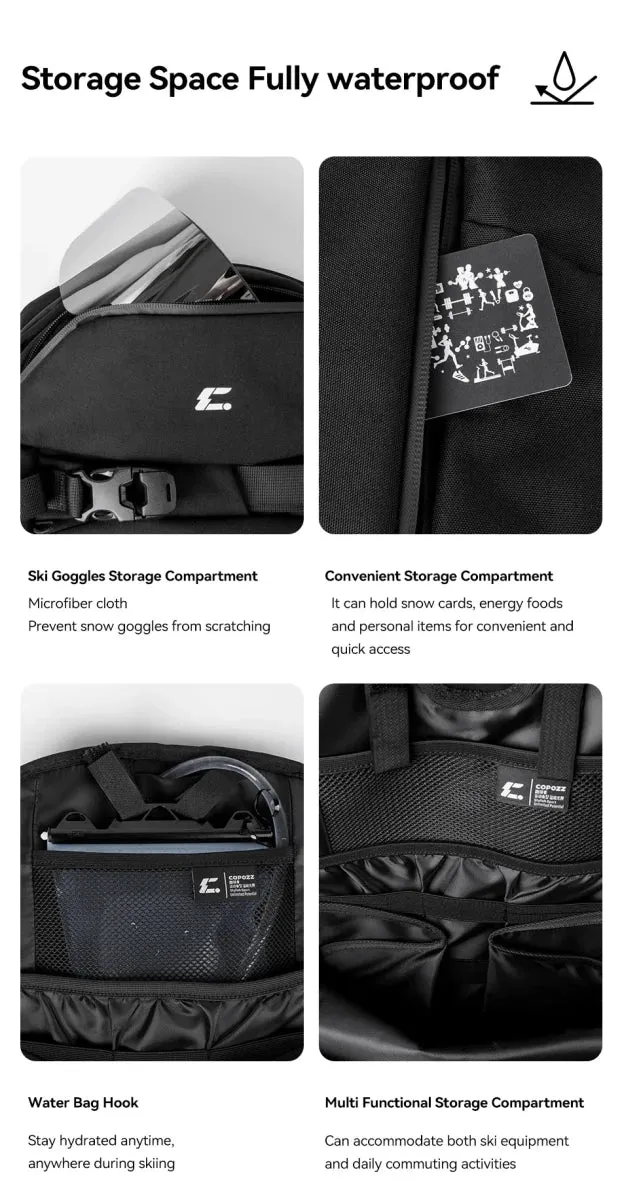 Sac à dos de ski multifonctionnel avec technologie Cordura & Snow Field Armor 15L "COPOZZ - HXB-250001"