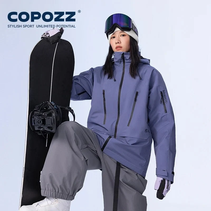 Parka d'hiver / veste de ski imperméables 3 couches avec technologie Teflon EcoElite "COPOZZ - HXF-24304"