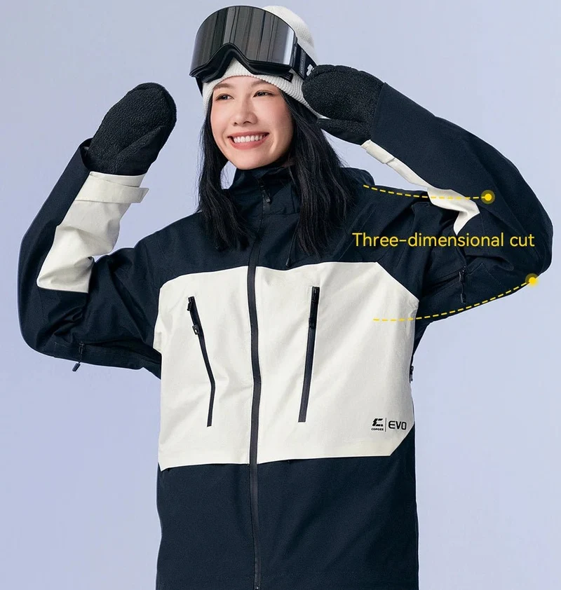 Parka d'hiver / veste de ski imperméables 3 couches avec technologie Teflon EcoElite "COPOZZ - HXF-24304"