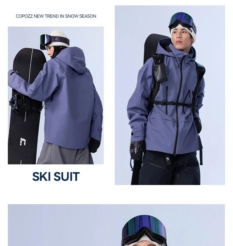 Parka d'hiver / veste de ski imperméables 3 couches avec technologie Teflon EcoElite "COPOZZ - HXF-24304"
