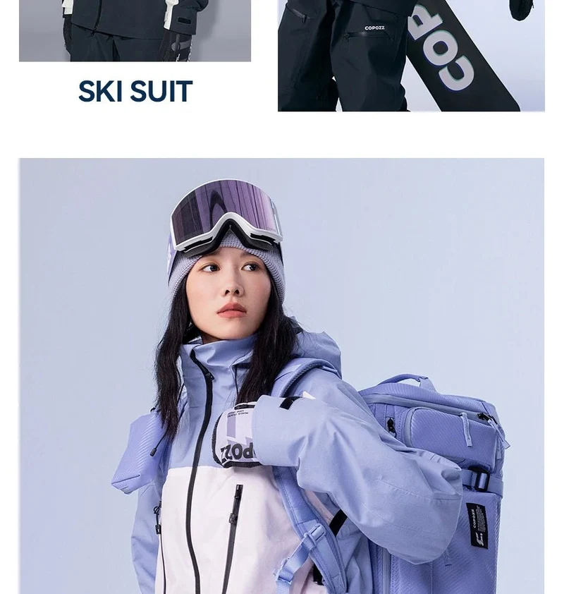 Parka d'hiver / veste de ski imperméables 3 couches avec technologie Teflon EcoElite "COPOZZ - HXF-24304"