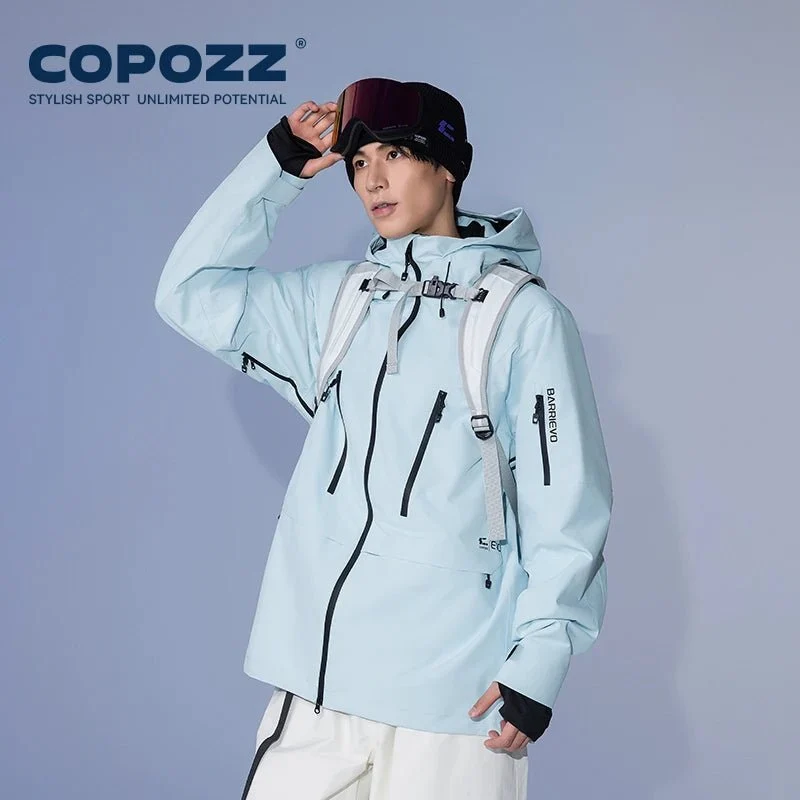 Parka d'hiver / veste de ski imperméables 3 couches avec technologie Teflon EcoElite "COPOZZ - HXF-24304"