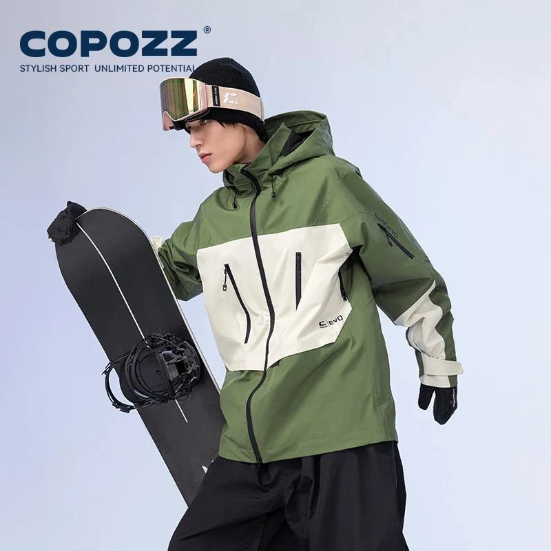 Parka d'hiver / veste de ski imperméables 3 couches avec technologie Teflon EcoElite "COPOZZ - HXF-24304"