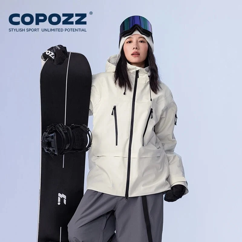 Parka d'hiver / veste de ski imperméables 3 couches avec technologie Teflon EcoElite "COPOZZ - HXF-24304"
