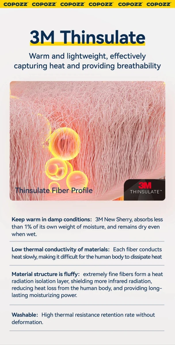 Moufles de ski / snowboard thermique avec 3M Thinsulate et technologie HIPORA "COPOZZ - HXST-23600"