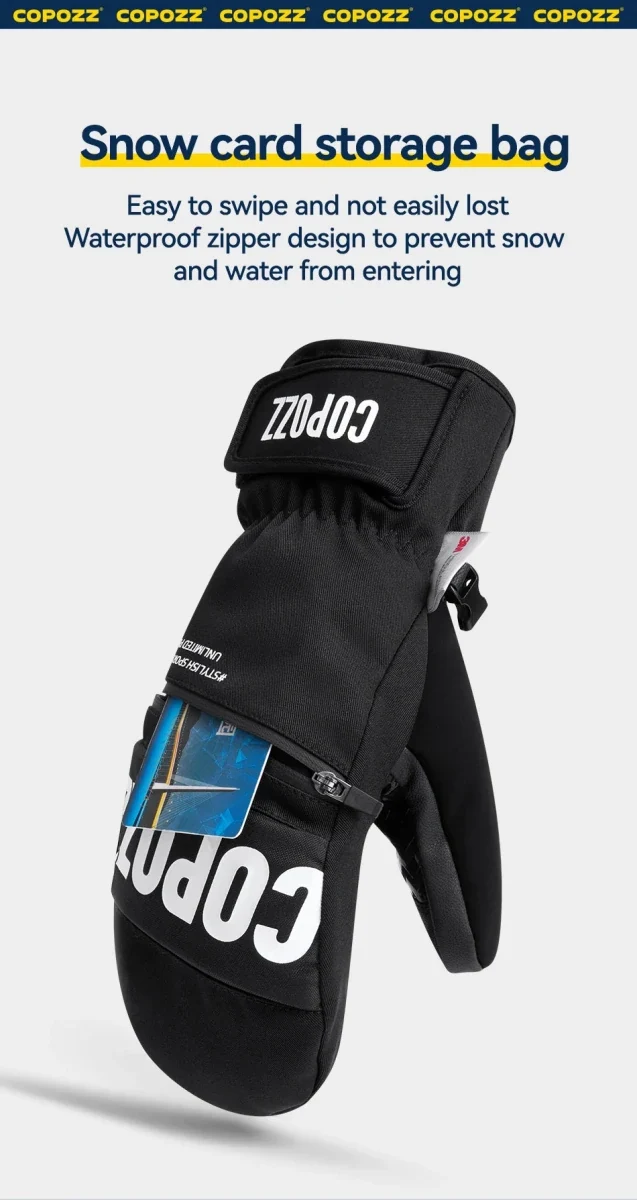 Moufles de ski / snowboard thermique avec 3M Thinsulate et technologie HIPORA "COPOZZ - HXST-23600"