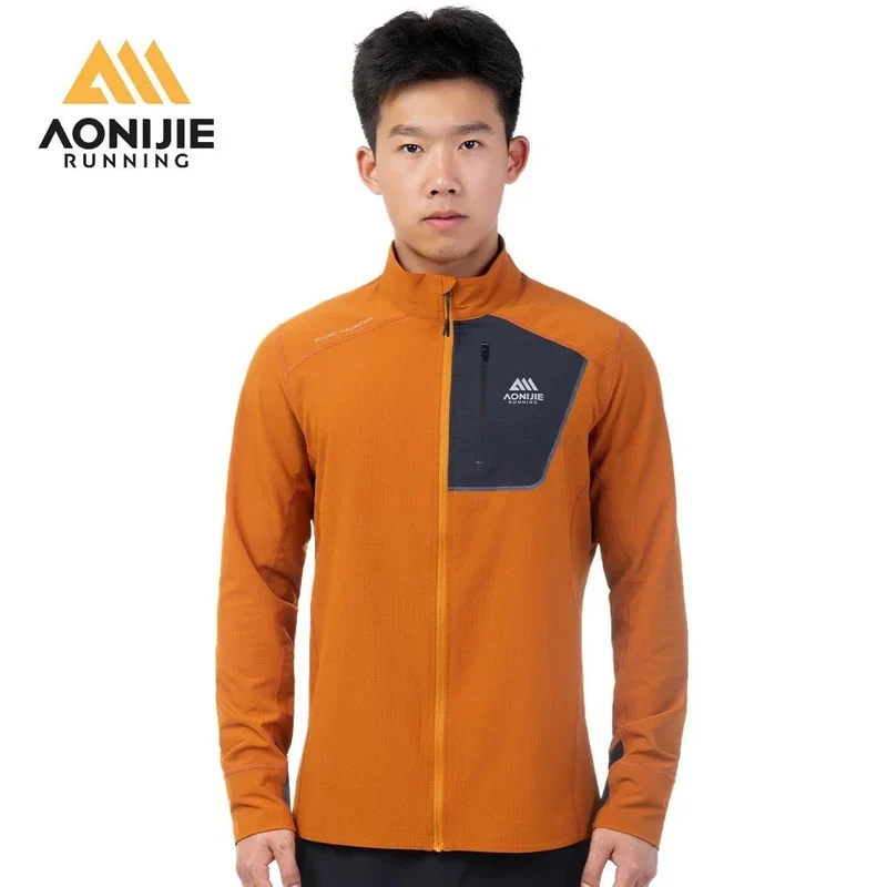 Sweat-shirt / t-shirt technique en micro-polaire à col montant "AONIJIE - FM5206"