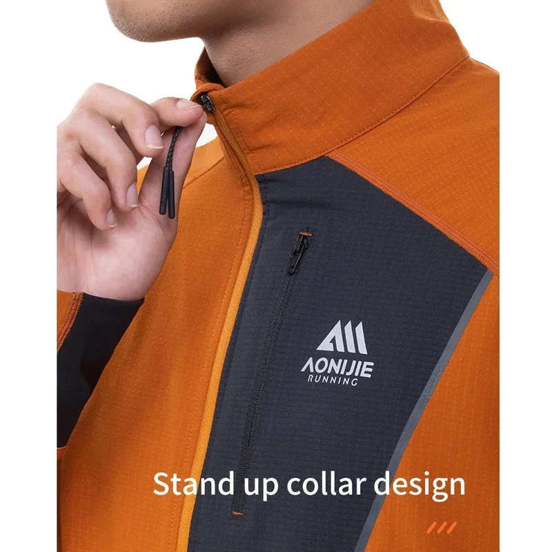 Sweat-shirt / t-shirt technique en micro-polaire à col montant "AONIJIE - FM5206"