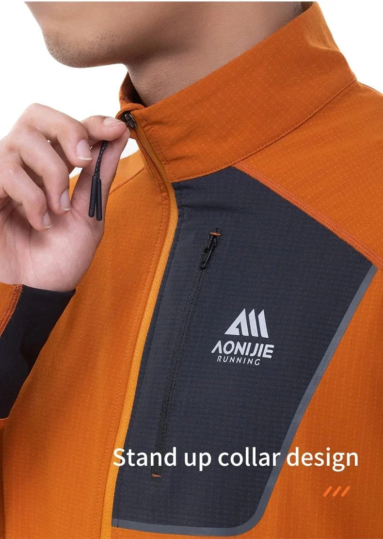 Sweat-shirt / t-shirt technique en micro-polaire à col montant "AONIJIE - FM5206"