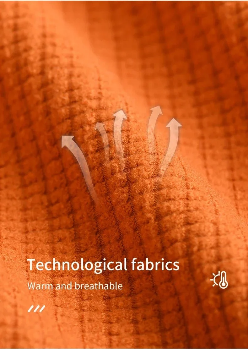 Sweat-shirt / t-shirt technique en micro-polaire à col montant "AONIJIE - FM5206"
