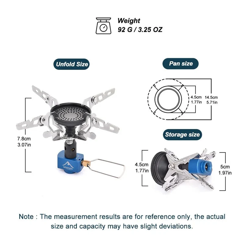 Réchaud à gaz de camping 3300W "Widesea - GS-X1"