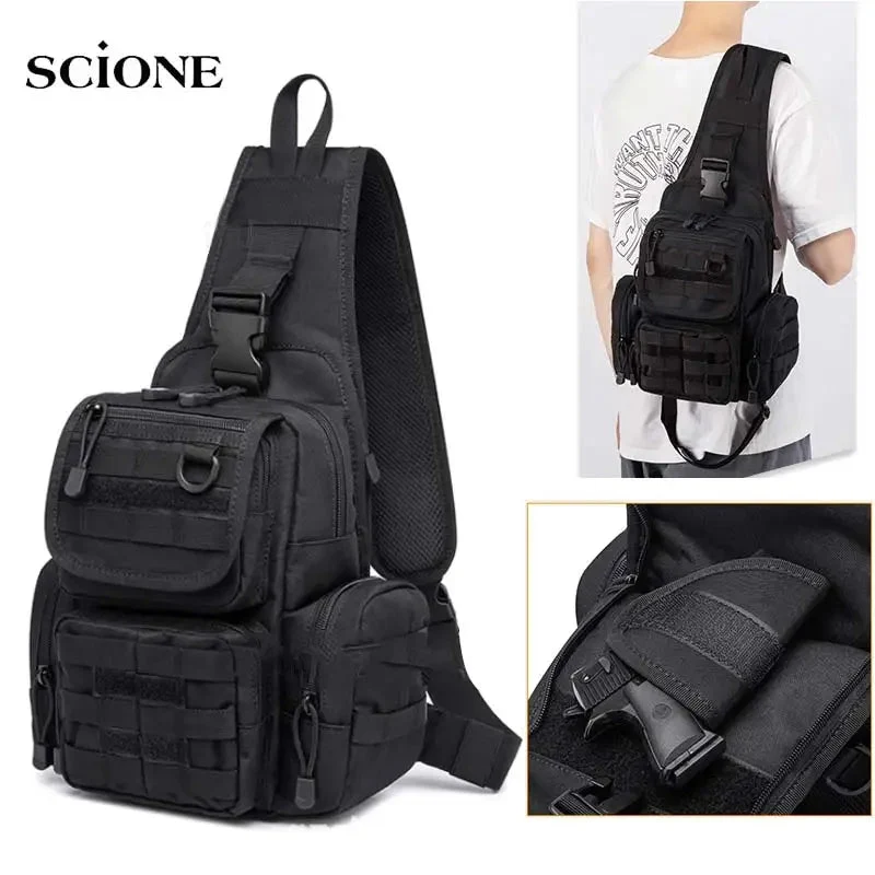 Sacoche bandoulière / poitrine tactique avec system Molle "Scione - XA291A"
