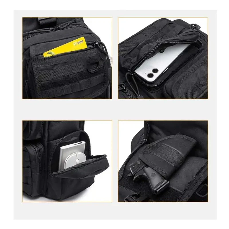 Sacoche bandoulière / poitrine tactique avec system Molle "Scione - XA291A"