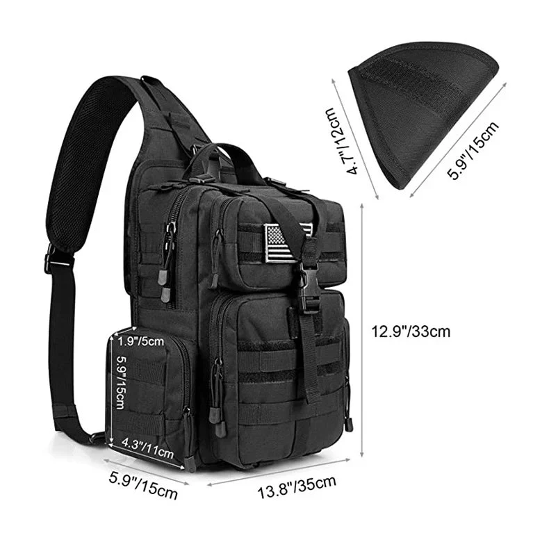 Sacoche bandoulière / poitrine tactique avec system Molle "Scione - XA291A"