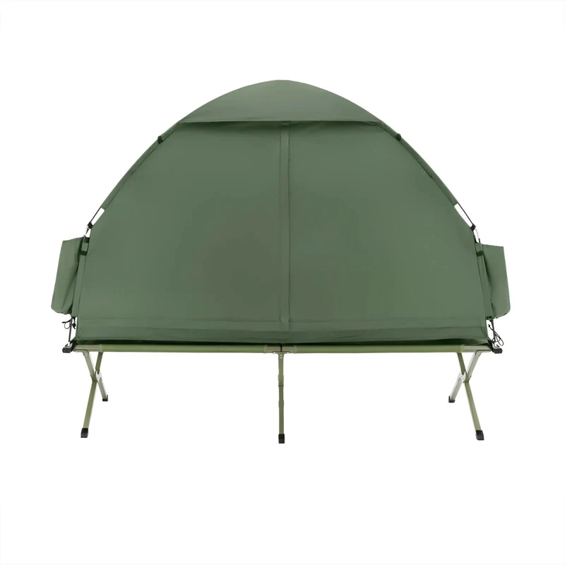 Lit de camp 4 en 1 avec matelas, tente et sac de transport pour 1 personne "SoBuy - OGS32-GR"
