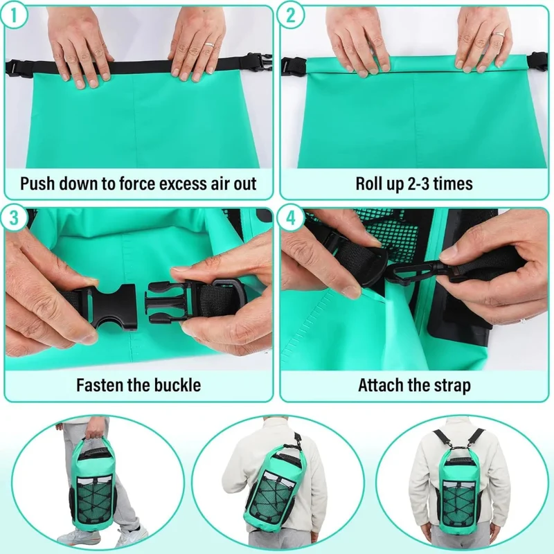 Sac à dos étanche / drybag en PVC 500D pour sports d'eau IP65 "Scione - Waterproof backpack"