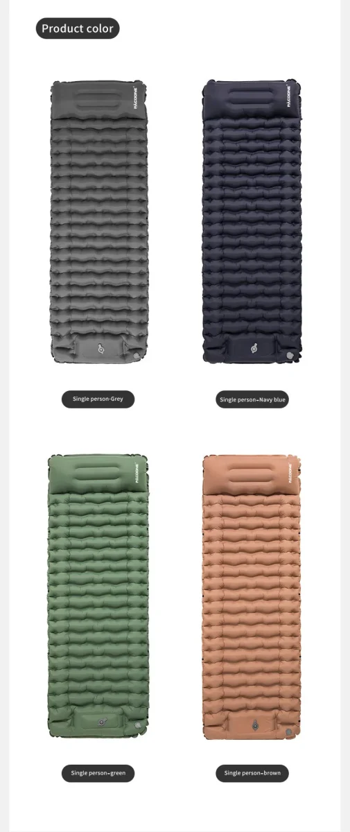 Matelas gonflable avec pompe et oreiller intégré 9cm R-Value 3 700g "PACOONE - Ultra pad PA01"