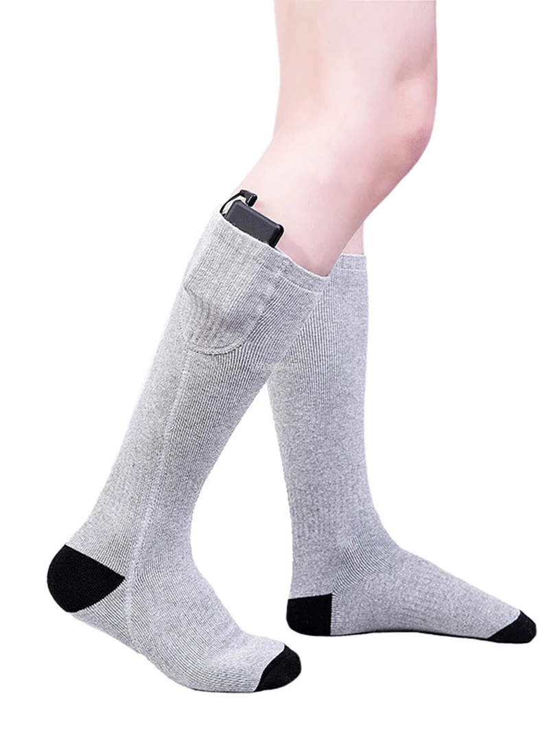 Chaussettes chauffantes rechargeables 6000 mAh pour les sports de plein air "LEOSOXS - Control Socks"