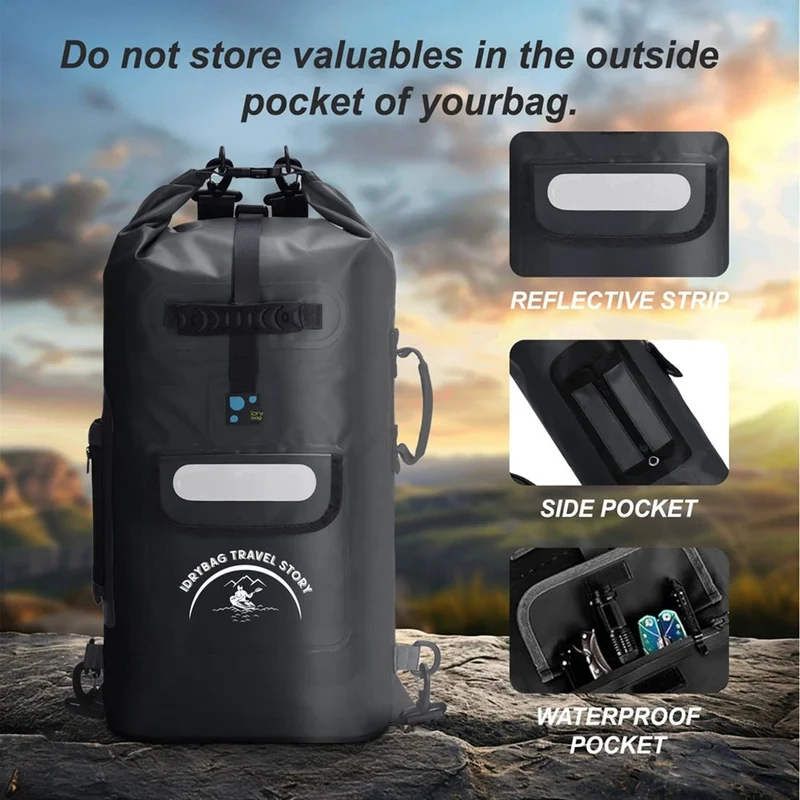 Sac à dos étanche IP-68 pour les sports d'eau, kayak, canyoning "Idrybag - Bag KC2005"