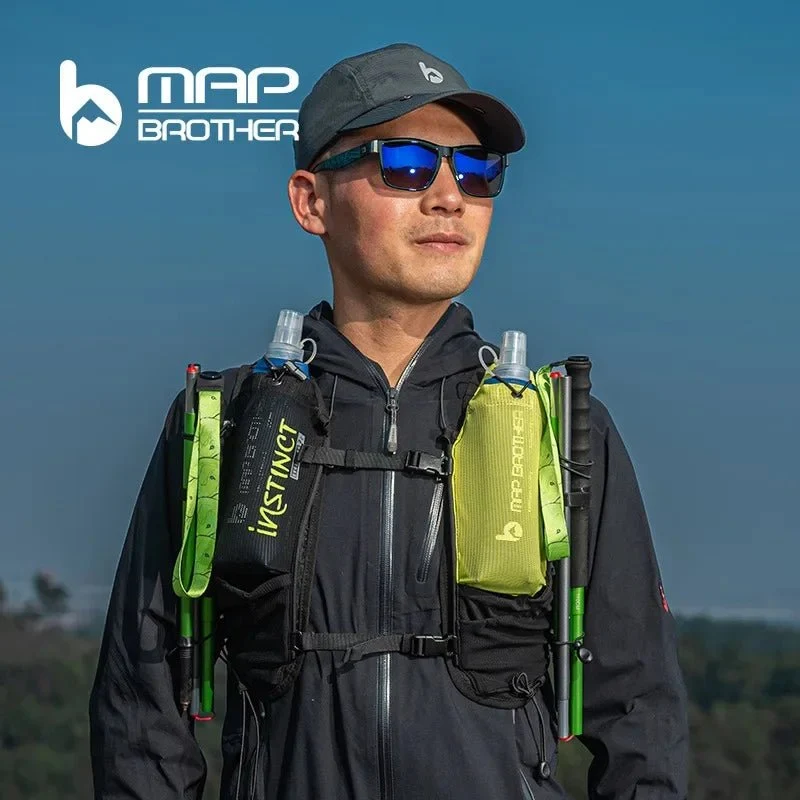 Bâtons de trail / randonnée pliables à verrouillage rapide "Map Brother - M3031"