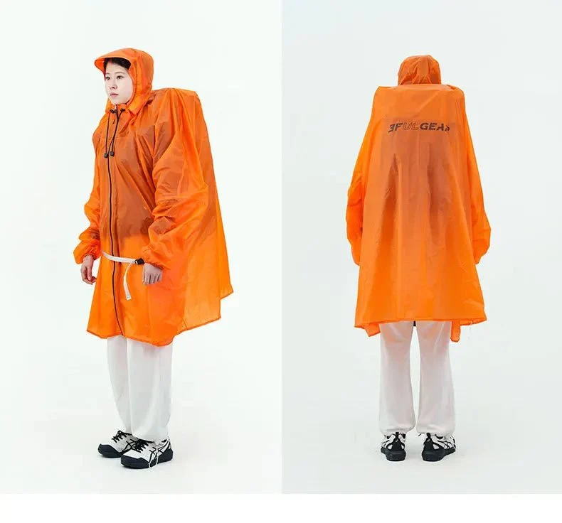 Poncho / tarp imperméable à fermeture éclair ultra-léger "3F UL GEAR - Rain poncho"