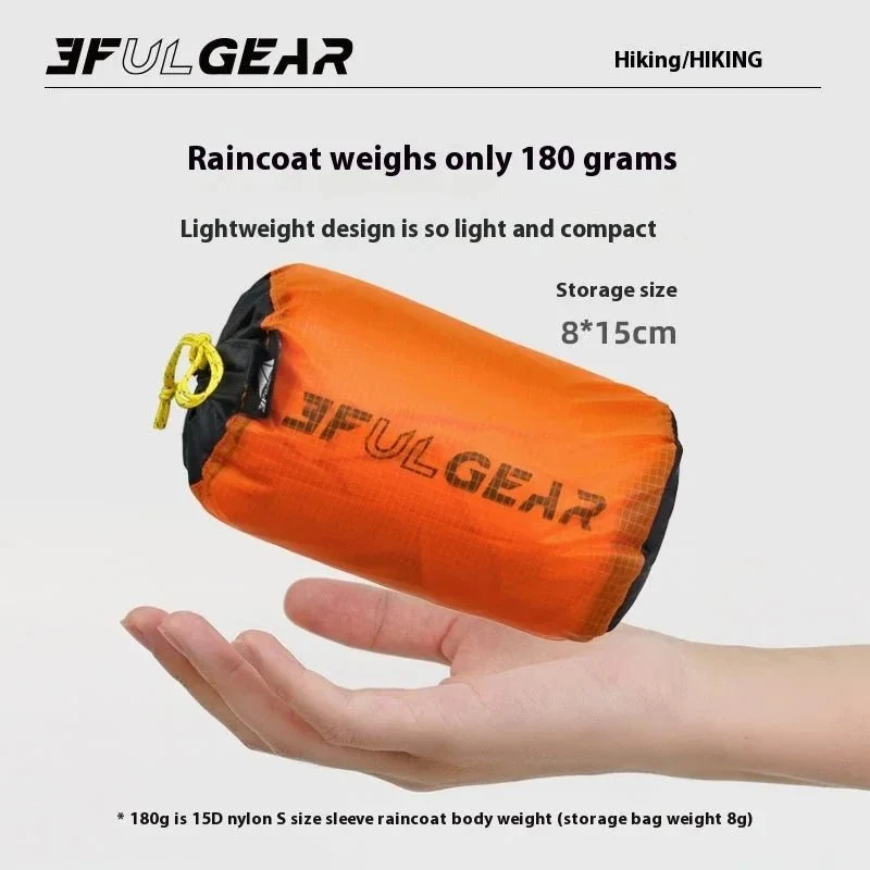 Poncho / tarp imperméable à fermeture éclair ultra-léger "3F UL GEAR - Rain poncho"