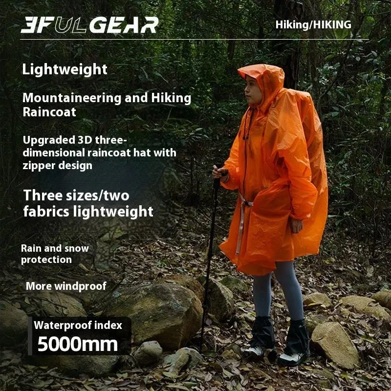 Poncho / tarp imperméable à fermeture éclair ultra-léger "3F UL GEAR - Rain poncho"