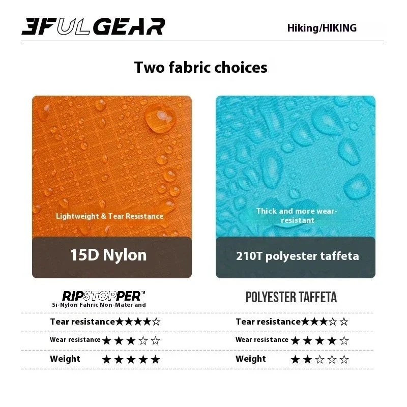 Poncho / tarp imperméable à fermeture éclair ultra-léger "3F UL GEAR - Rain poncho"
