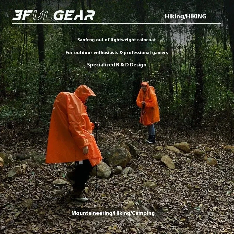 Poncho / tarp imperméable à fermeture éclair ultra-léger "3F UL GEAR - Rain poncho"