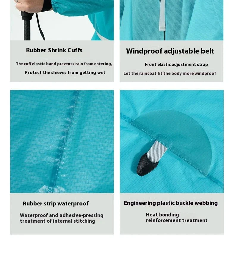 Poncho / tarp imperméable à fermeture éclair ultra-léger "3F UL GEAR - Rain poncho"