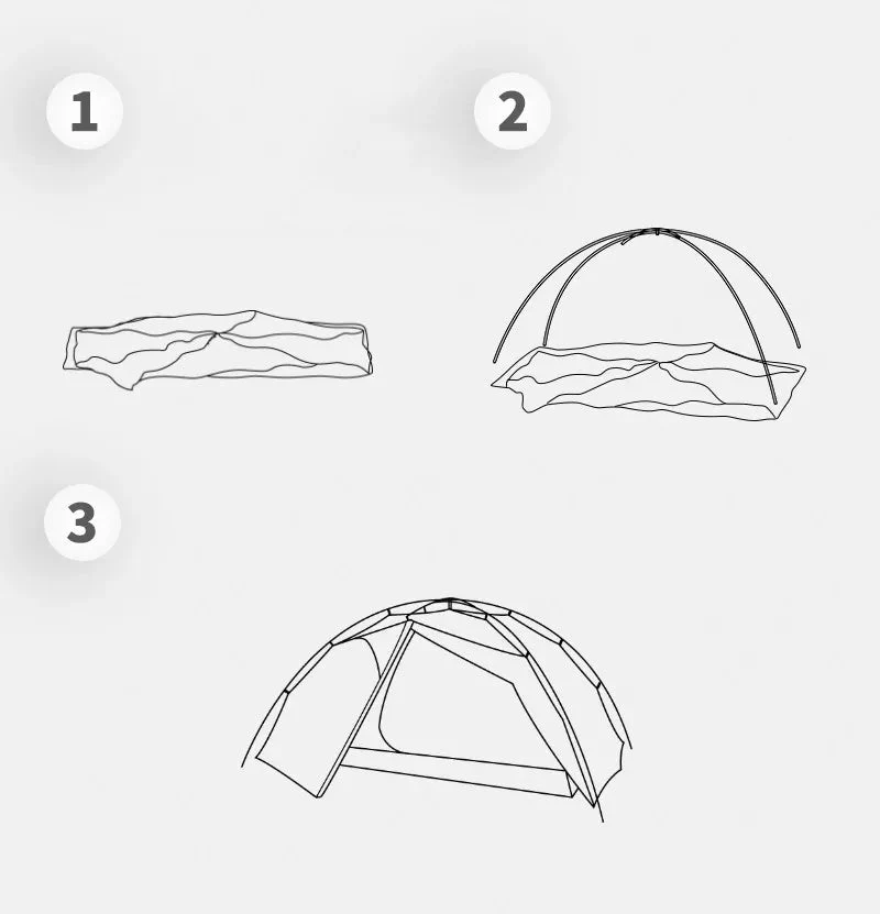 Tente de bivouac autoportante ultralégère pour 2 personnes 1,8kg "3F UL GEAR - TaiJi 2"