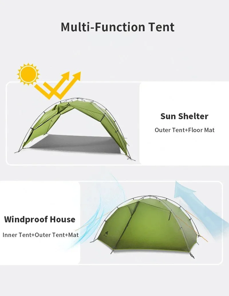 Tente de bivouac autoportante ultralégère pour 2 personnes 1,8kg "3F UL GEAR - TaiJi 2"