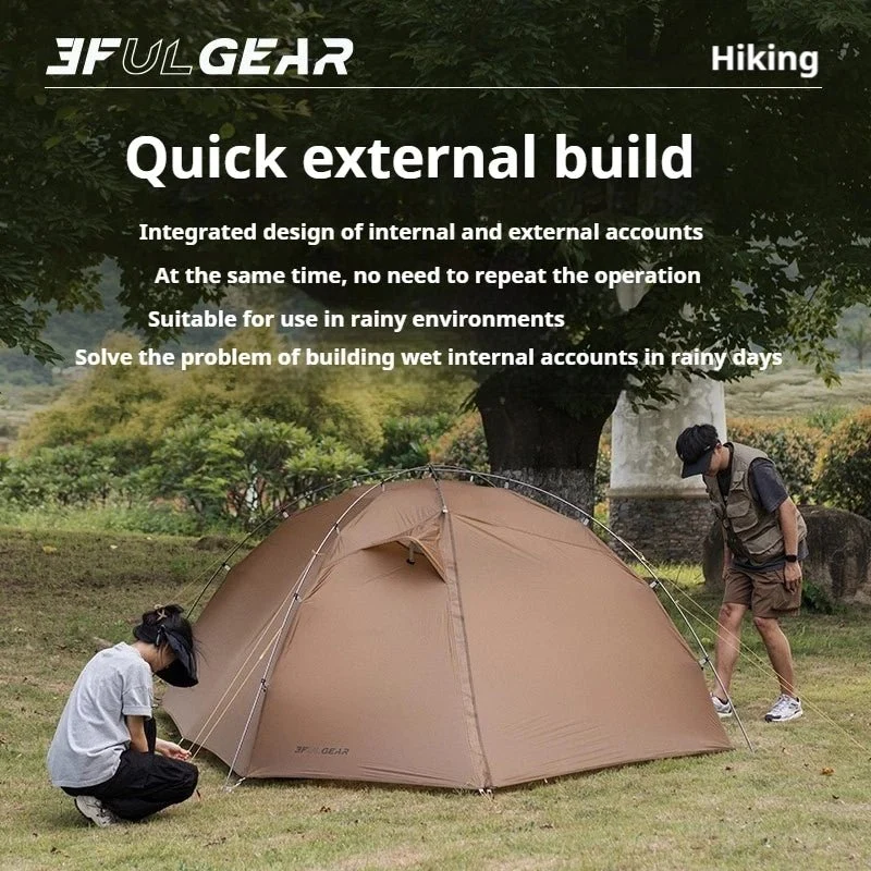 Tente de bivouac autoportante ultralégère pour 3 personnes 2,8kg "3F UL GEAR - TAIJI 3"