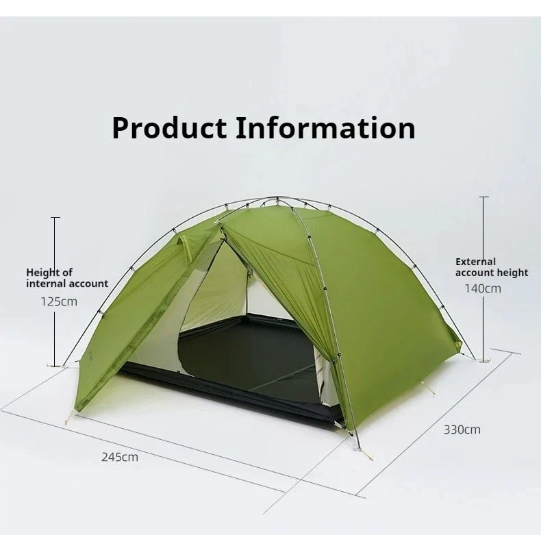 Tente de bivouac autoportante ultralégère pour 3 personnes 2,8kg "3F UL GEAR - TAIJI 3"