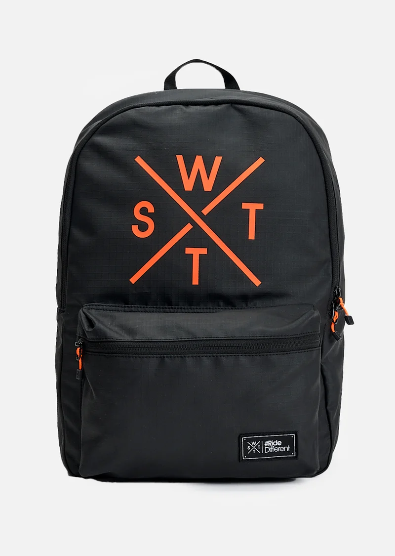 Grand sac à dos R-Pack - Noir / Orange Fluo