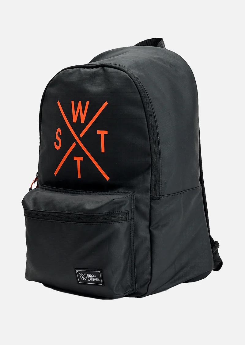 Grand sac à dos R-Pack - Noir / Orange Fluo