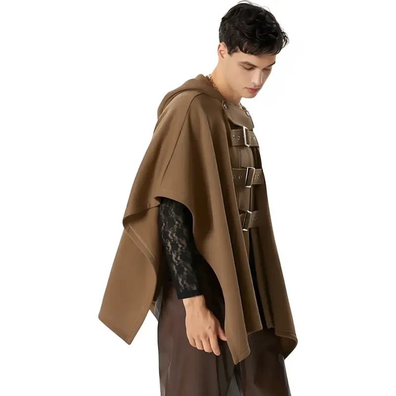 Poncho capuche hommes