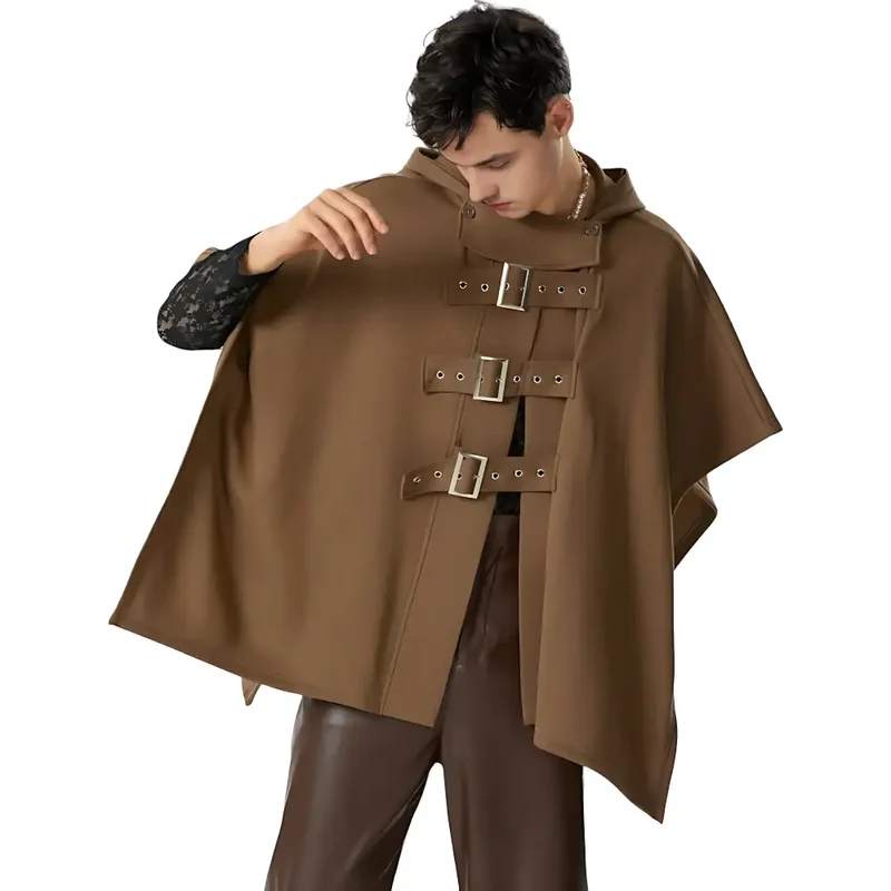 Poncho capuche hommes