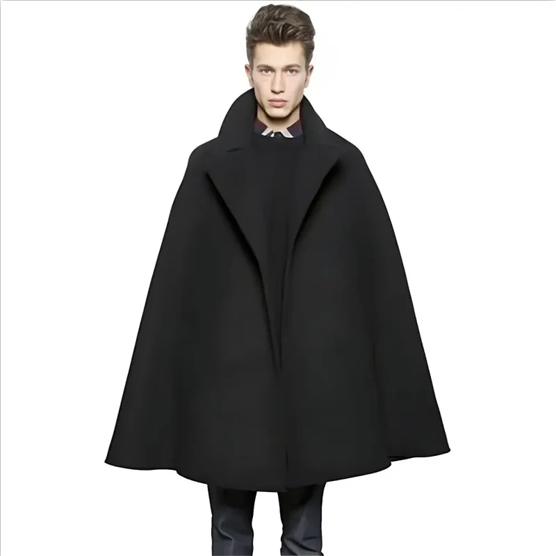Poncho homme en laine